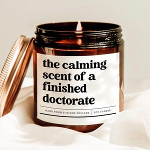 Der beruhigende Duft einer fertigen Doktorkerze, Geschenk zum Doktorabschluss, Geschenk für neuen Doktor, Geschenk für die medizinische Abteilung, Geschenk für zukünftige Doktor