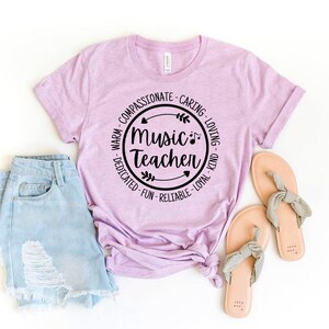 Music Teacher T-shirt, Elementary Shirt, School Music Tee, Teacher Top, Music Lover Gift, Music Shirts, Cute Music Print Tee, Music T-shirts