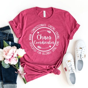 Chaos Coordinator T-shirt, Wife Christmas Shirt, Motherhood Gift, Mothers Day Shirts, Mommy Tee, Coordinator Mom Top, Teacher T-shirts