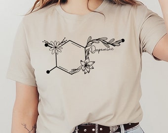 T-shirt dopamina, camicia da esterno, maglietta Nature Life, camicia da chimico, camicia Merch Formula Felicità, camicia per la salute mentale, camicia della felicità