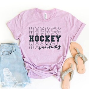 Hockey Lover T-shirt, Hockey Mom Shirt, Hockey Vibes Tee, Mom Life Top, Christmas Shirt, Gameday Gift, Coach Tee, Hockey Player T-shirt