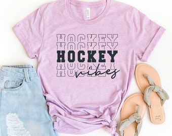 Hockey Lover T-shirt, Hockey Mom Shirt, Hockey Vibes Tee, Mom Life Top, Christmas Shirt, Gameday Gift, Coach Tee, Hockey Player T-shirt