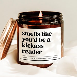 Smells Like You&#39;d Be A Kickass Reader Candle, Reader Proposal Candle, Wedding Reader Gift, Officiant Gift Candle, Officiant Proposal Gift