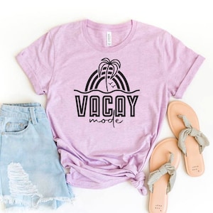Vacay Mode T-shirt, Vacation Shirt, Travel Tee, Beach Life Top, Women&#39;s Travel Gift, Beach Vibes Shirt, Funny Travel Tee, Trip Gift