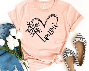 Mimi T-shirt, Promoted To Mimi Shirt, Mimi Birthday Gift, Family Members Tee, Grandmother Shirt, Valentines Day Gift, Anniversary Shirts