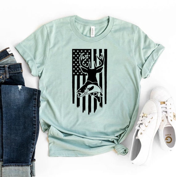 Deer Hunting And America Flag Funny Hunting Lover Gift T-Shirt Deer Hunting And America Flag Funny Hunting Lover Gift T-Shirt