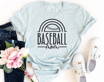 Baseball Mom T-shirt, Baseball Shirt, Game Day Tee, Sports Top, Baseball All Day Gift, Cheer Mom Shirt, Mom Tee, Softball Shirt, Women's Tee