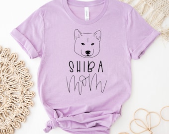 柴犬ママTシャツ、犬ママシャツ、柴犬トップス、犬Tシャツ、犬ママギフト、母の日シャツ、覗く柴犬Tシャツ、レディースシャツ