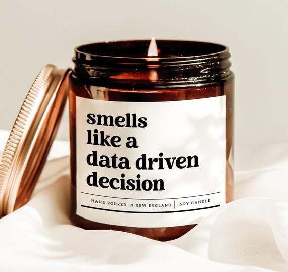 Smells Like A Data-driven Decision Candle, Data Scientist Gift, Spreadsheet Candle, Accountant Gift, Funny Excel Gift, Data Analyst Gift