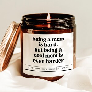 Ser mamá es vela dura, vela de cumpleaños de las mamás, mejor vela de mamá, regalo significativo, regalo de mamá genial, linda vela de mamá, vela vertida a mano