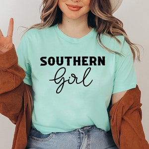 Southern Girl T-shirt, Women&#39;s Top, Boho Shirt, Young Woman Gift, Cowgirl Tee, Town Girl Top, Southern T-shirt, Country Music Shirts