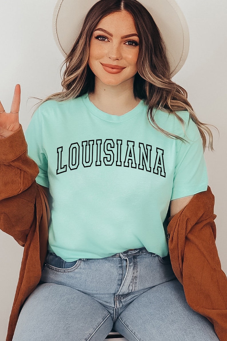 Louisiana T-shirt, Louisiana Travel Shirt, Louisiana Fan Gift, National Park Tee, Community State Shirt, Game Day Gift, Women's T-shirt image 1