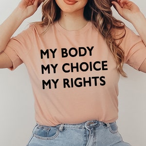 My Body My Choice My Rights T-shirt, Feminism Shirt, Equal Rights Tee, Floral Uterus Top, Feminist Shirt, Christmas Gift, Pro Choice Shirt