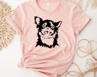 Chihuahua Hund T-shirt, Chihuahua-Liebhaber-Shirt, Hund Mama Top, Chihuahua-Besitzer Geschenk, Frauen-Shirt, Mama T-shirt, Muttertagsgeschenk