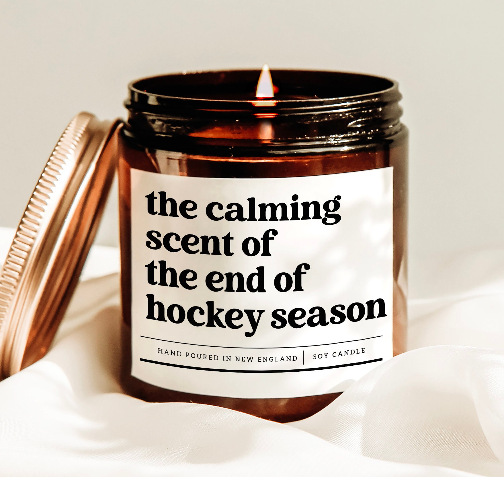 The Calming Scent Of The End Of Hockey Season Candle, Mom Hockey Gift, Coach Thank You Gift, Game Day Decor, Hockey Team Gift, Scented Gift