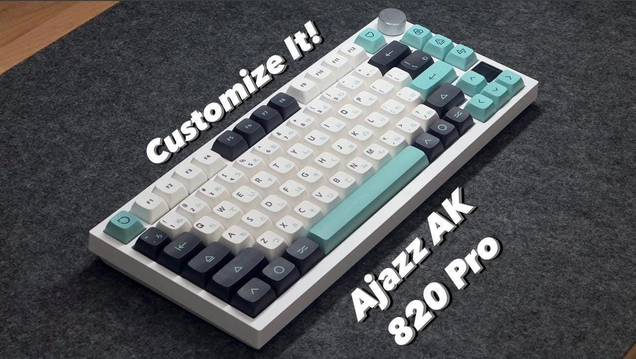 Customize Your Own Ajazz AK820 Pro 75% Made to Order Mechanical Keyboard With Hand-Lubed switches and Unique Keycap Options