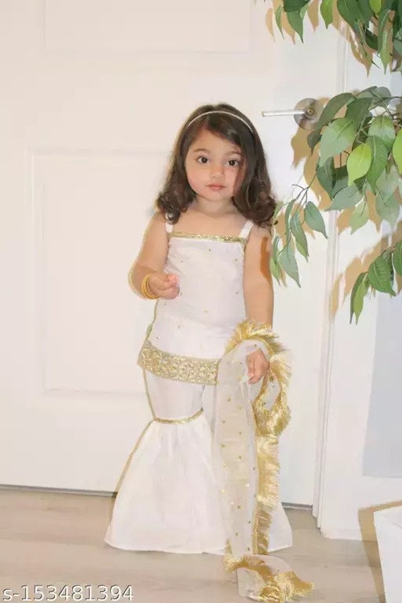 Indian Traditional Dress for Baby Girl Kids Kurti With Dhoti