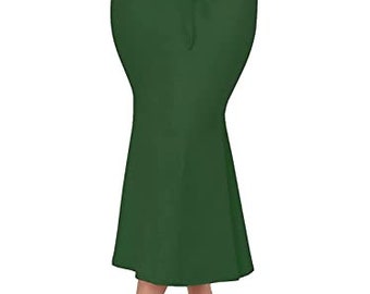 Buy FEMULA Fishcut Strechcotton Saree Shapewear Petticoat for Women, Cotton  Lycra Bellshape Petticoat, Skirts Shapewear Dress for Saree with Hipster  Panty Colour Apple Green (Free Size) at