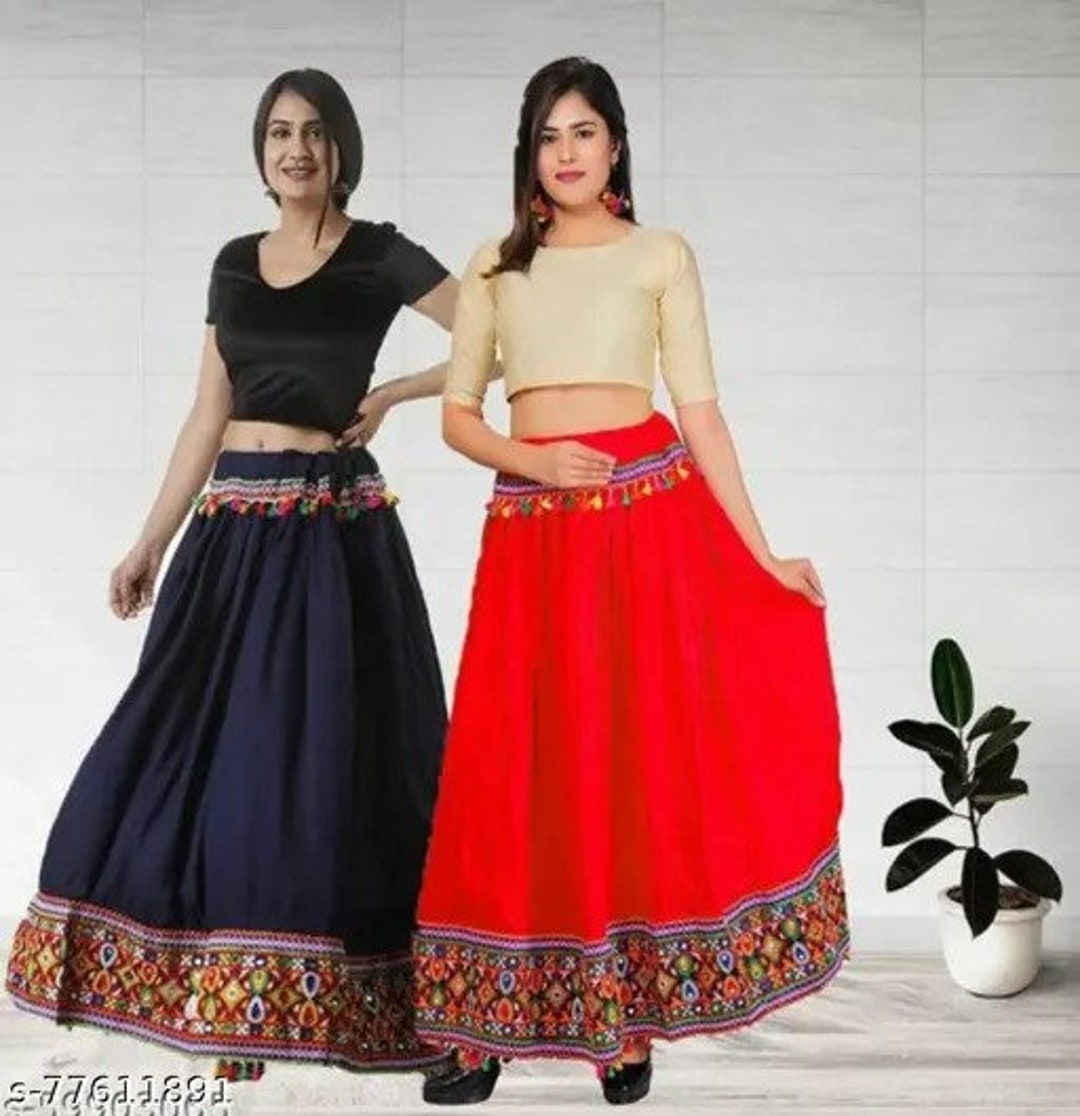 2 Pcs Beautiful Skirt for Women and Girls Long Maxi Skirt for Casual