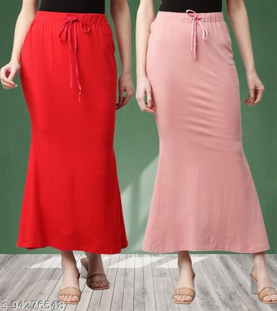 WOMEN'S SAREE SHAPEWEAR Stretchable Skirt Petticoat Lehanga Fabric Craft  Mermaid Skirt Sari Skirt Elasticated Petticoat Party & Wedding Wear -   Canada