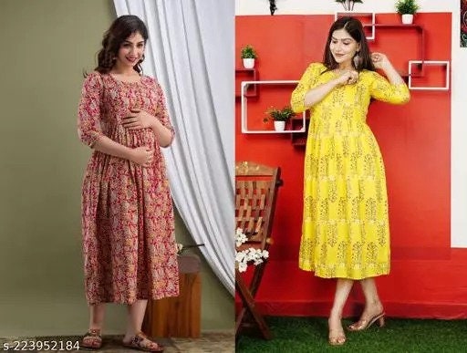 kurti design for Pregnant ladies with cutting and stitching - YouTube