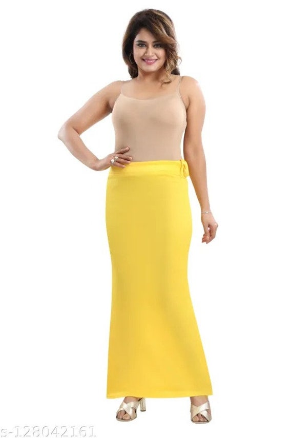 Buy Women and Girl Stretchable Slim Fit Saree Shapewear Petticoat Mermaid  Skirt Sari Elasticated Fishcut ,petticoat Party Wedding Wear Gift Online in  India 