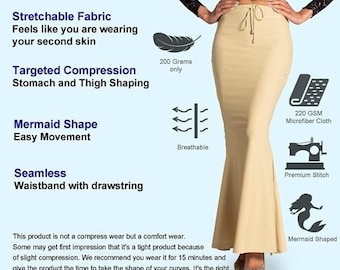 Veeva Beauty & Fashion Saree Shapewear Women Fishcut Fit
