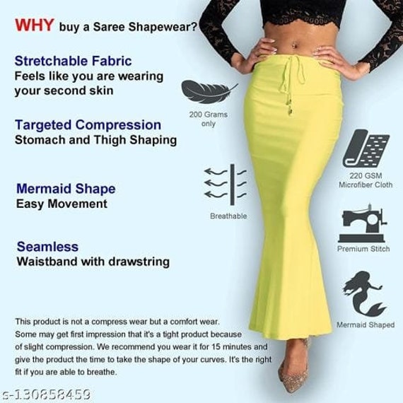 Fishcut Type Saree shapewear Petticoat for Women under skirt
