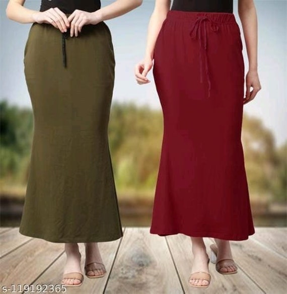 2 PCS Women and Girl Stretchable Slim Fit Saree Shapewear
