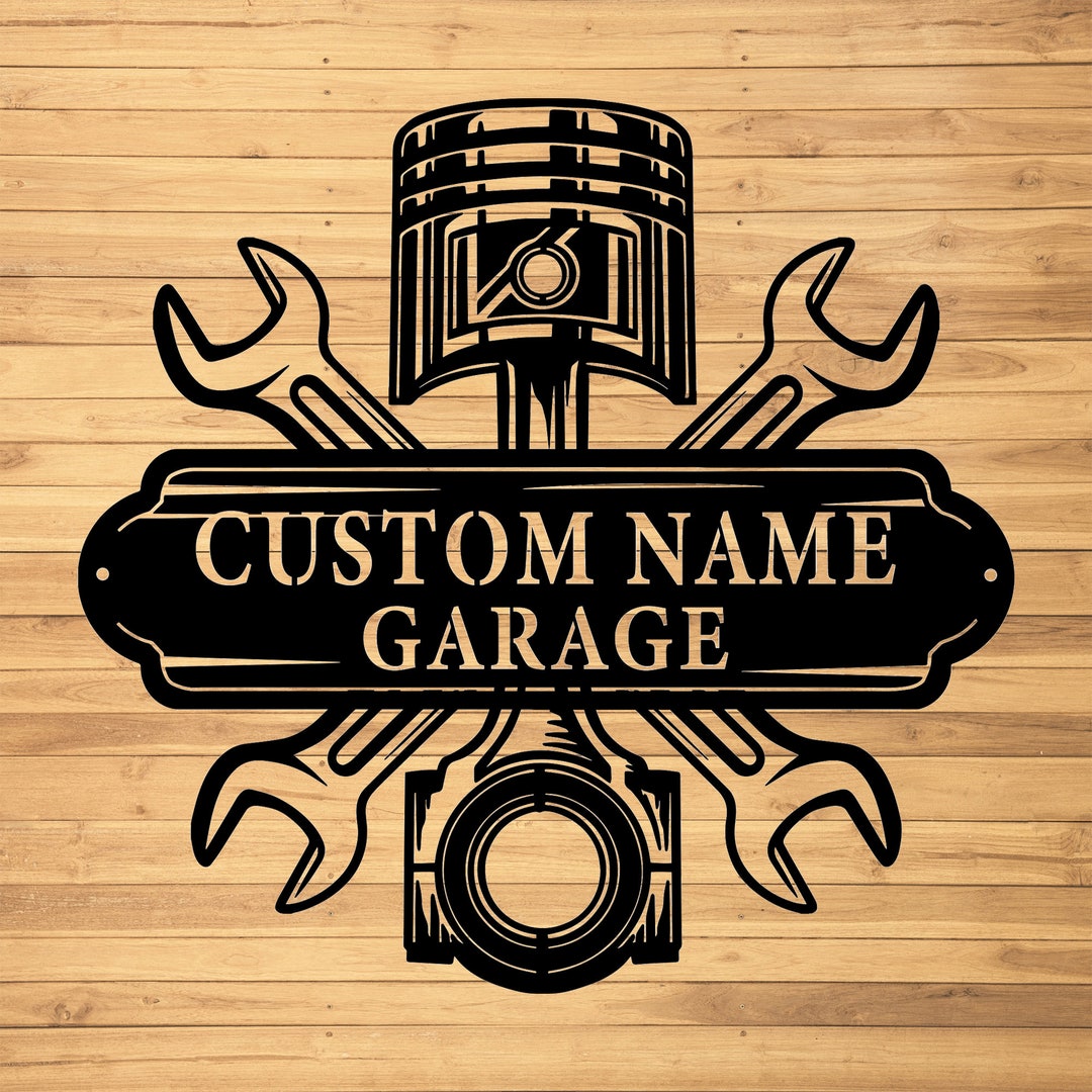 Custom Garage Metal Wall Sign-personalized Garage Metal Wall Art-garage ...