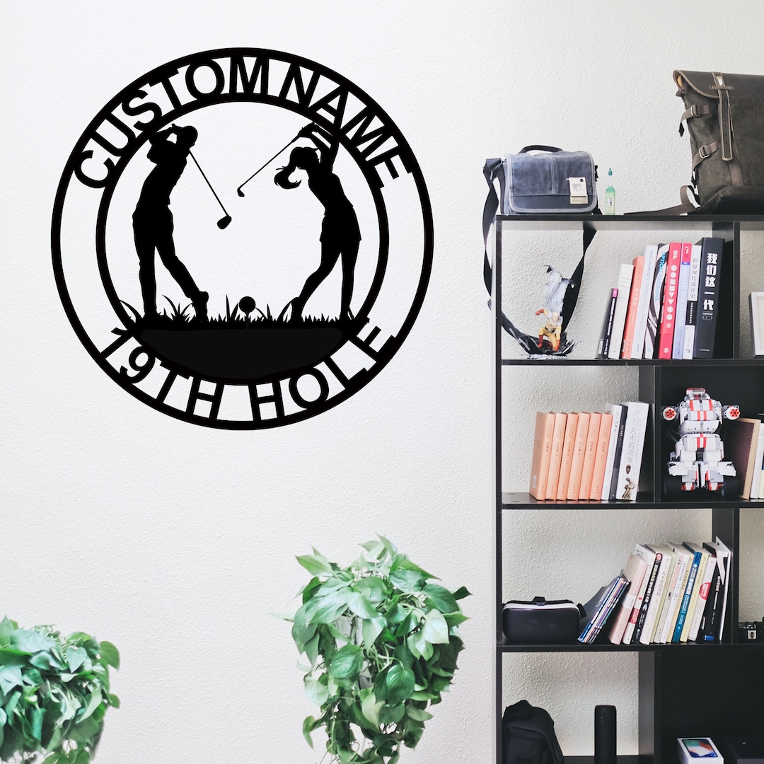 Custom Golf Metal Wall Signpersonalized Golf Metal Wall Artgolf Metal