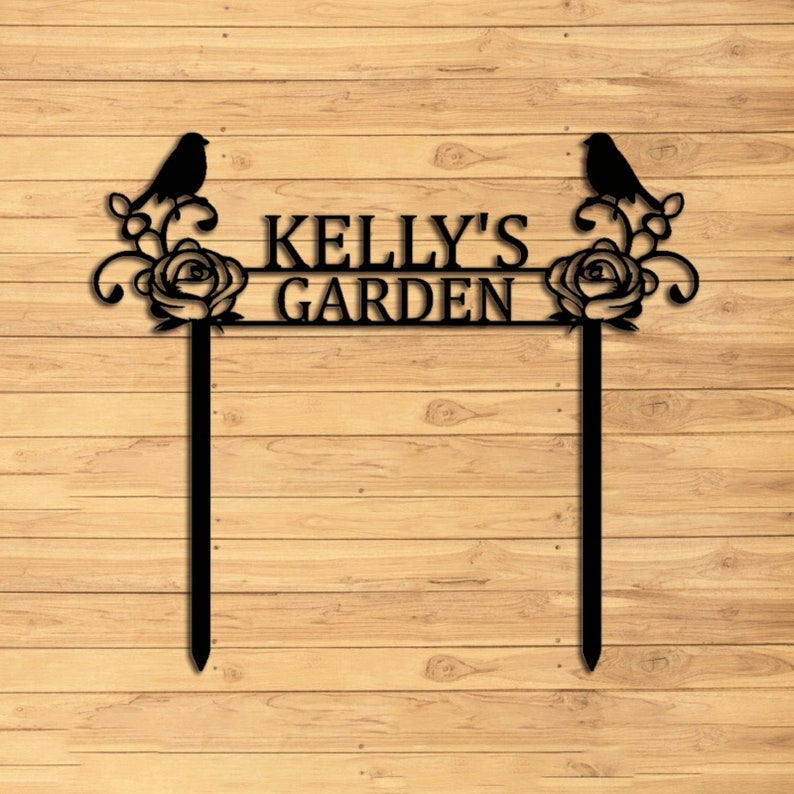 Custom Garden Metal Signsmetal Garden Stake Etsy