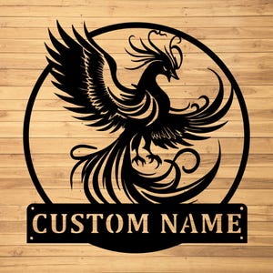 Custom Phoenix Metal Wall Signs-Personalized Phoenix Metal Wall Art-Phoenix Metal Wall Decor-Phoenix Lover Gifts-Phoenix Name Signs-Home Art