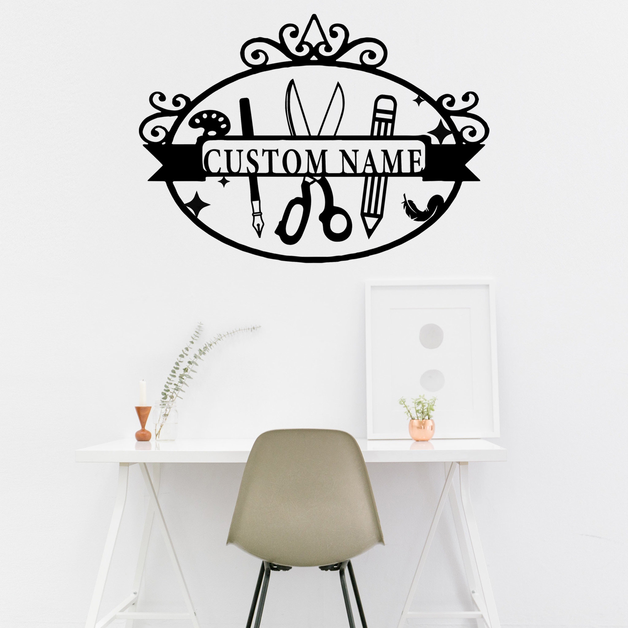 Custom Craft Room Metal Wall Signpersonalized Craft Room Metal Wall