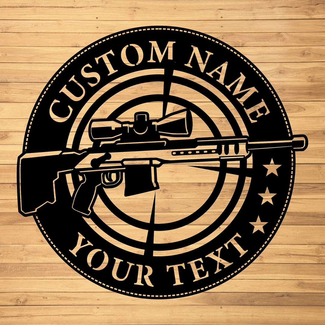 Custom Gun Metal Wall Sign-personalized Gun Metal Wall Art-gun Metal ...