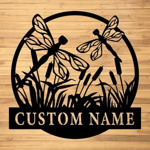 Custom Dragonfly Metal Wall Signs-Personalized Dragonfly Metal Wall Art-Dragonfly Metal Wall Decor-Gift For Dragonfly Lovers-Dragonfly Signs
