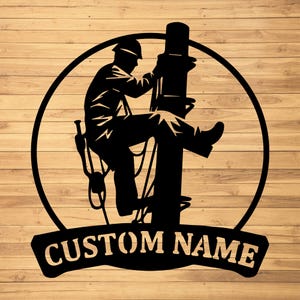 Custom Lineman Metal Wall Sign-Personalized Lineman Metal Wall Art-Lineman Metal Wall Decor-Gift For Lineman-Lineman Name Sign-Lineman Decor