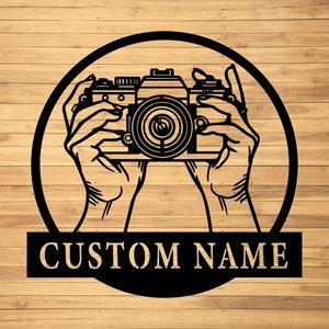 Custom Camera Metal Wall Art-Camera Metal Sign-Camera Wall Decor-Custom Photographer Metal Sign-Photo Studio Decor-Photography Lovers Gift