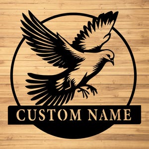 Custom Pigeon Metal Wall Sign-Personalized Pigeon Metal Art-Pigeon Metal Wall Decor-Pigeon Name Sign-Pigeon Led Signs-Custom Pigeon Sign