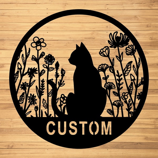 Custom Cat Metal Wall Signs-Personalized Cat Metal Wall Art-Cat Lovers Wall Hanging-Metal Cat Sign-Cat Welcome Signs-Cat Lovers Gift-Cat Art