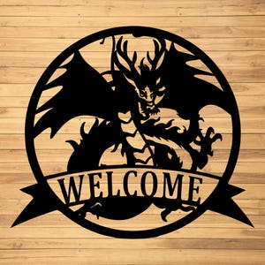 Custom Dragon Metal Wall Sign-Personalized Dragon Metal Wall Art-Dragon Metal Wall Decor-Dragon Name Signs-Dragon Lover&#39;s Gift-Dragon Decor