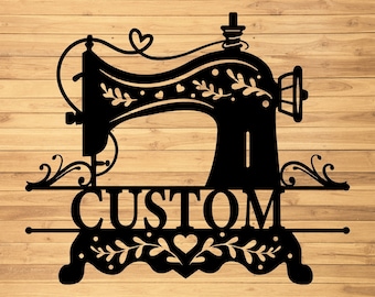 Custom Sewing Metal Wall Signs-Personalized Sewing Metal Wall Art-Custom Quilting Sign For Sewing Room-Sewing Machine Sign-Grandma Gifts