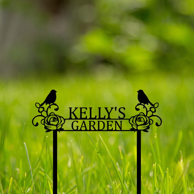 Custom Garden Metal Signsmetal Garden Stake Etsy