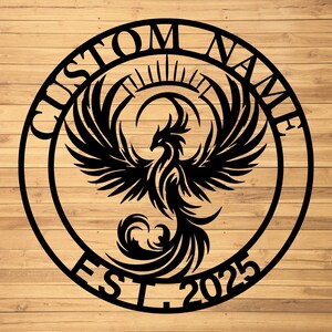Custom Phoenix Metal Wall Signs-Personalized Phoenix Metal Wall Art-Phoenix Metal Wall Decor-Phoenix Lover Gifts-Phoenix Name Signs-Home Art