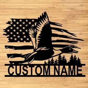 Custom Duck Metal Wall Sign-Personalized Duck Metal Wall Art-Duck Metal Wall Decor-Duck Hunting Gifts-Duck Farm Signs-Duck Led Decor
