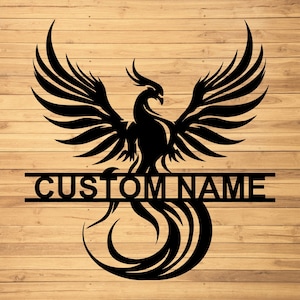 Custom Phoenix Metal Wall Signs-Personalized Phoenix Metal Wall Art-Phoenix Metal Wall Decor-Phoenix Lover Gifts-Phoenix Name Signs-Home Art