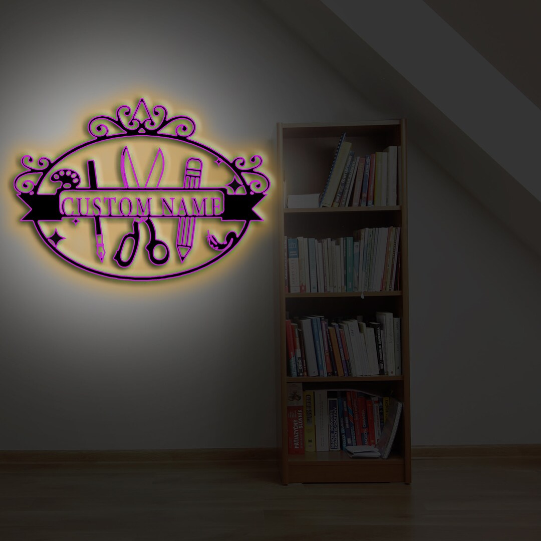 Custom Craft Room Metal Wall Signpersonalized Craft Room Metal Wall