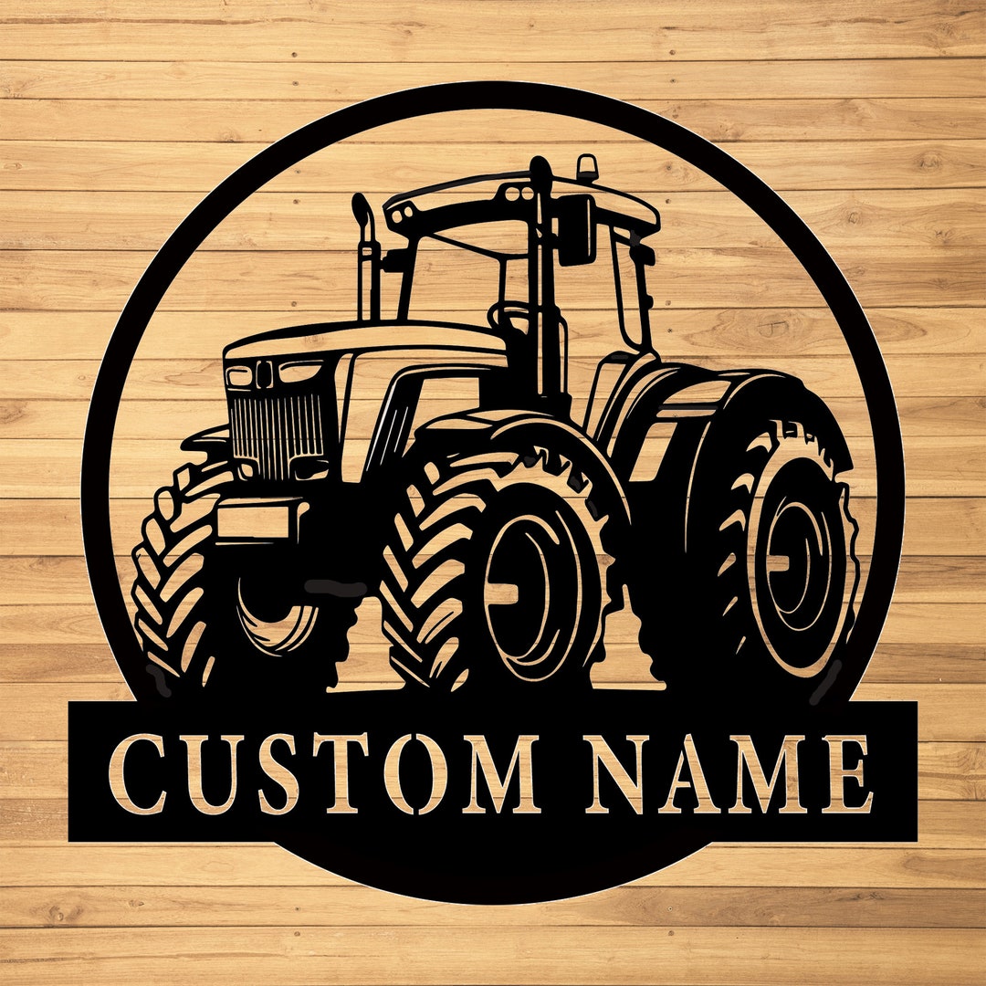 Custom Tractor Metal Wall Sign-personalized Tractor Metal Wall Art ...