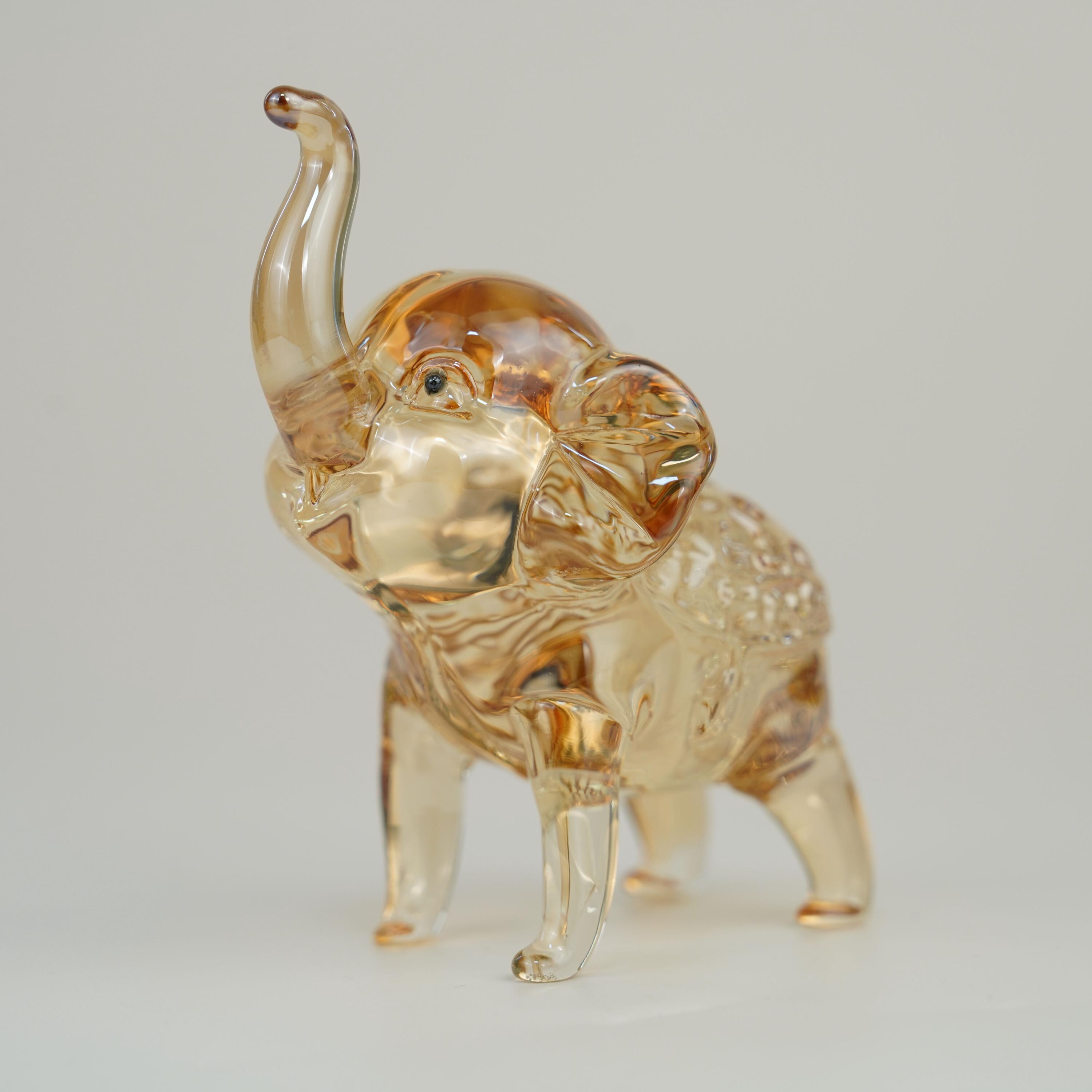 Crystal Figurine Simple Animal Elephant,Reading Room Desk Office Decoration,Elephant Home Decor,Birthday Gift Crafts