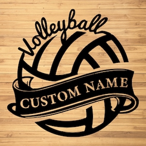 Custom Volleyball Metal Wall Sign-Personalized Volleyball Metal Wall Art-Volleyball Metal Wall Decor-Volleyball Name Signs-Volleyball Gifts